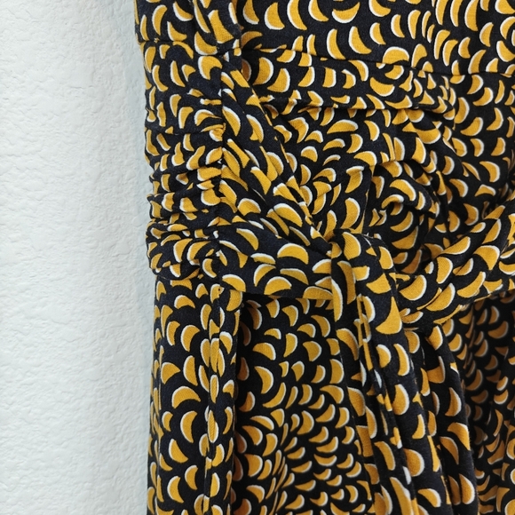 Hobbs London Kimmi Jersey Knee Length Crew Neck Dress Tie Waist Size 6 Women's - Picture 9 of 16